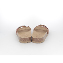 Mule marron en cuir