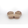 Mule marron en cuir