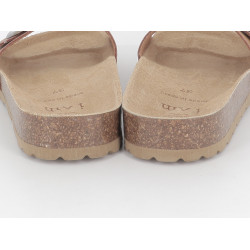 Mule marron en cuir