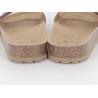 Mule marron en cuir
