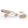 mules brillantes IAM en cuir