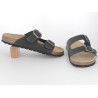 Mule noir en cuir