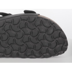 Mule noir en cuir