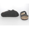 Mule noir en cuir