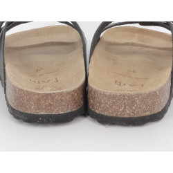Mule noir en cuir