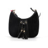Sac à main noir Fuchsia avec détail doré - Anjou-Chaussures