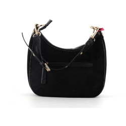 Sac à main noir Fuchsia avec détail doré - Anjou-Chaussures