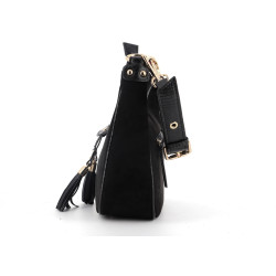 Sac à main noir Fuchsia avec détail doré - Anjou-Chaussures