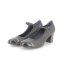 Escarpin noir en cuir