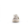 Basket blanche et kaki en cuir