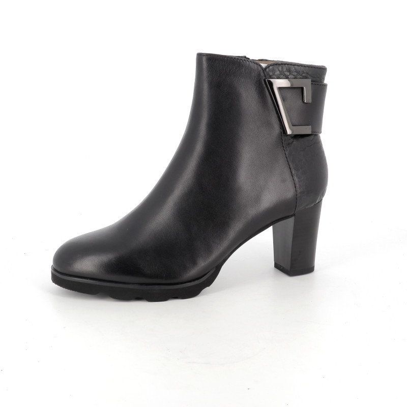 Bottines noires en cuir Regarde le Ciel