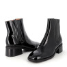 Bottines noires en cuir vernis Mamzelle