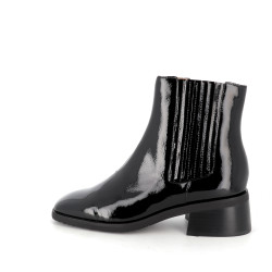 Bottines noires en cuir vernis Mamzelle