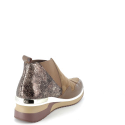 Baskets hautes Mam zelle marrons en cuir