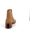 Bottines mam'zelle en cuir daim marron en cuir