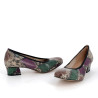 escarpins décolletés Qootum en cuir serpent multicouleurs
