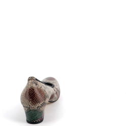 escarpins décolletés Qootum en cuir serpent multicouleurs
