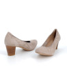 escarpins décolletés Qootum en cuir daim beige