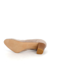 escarpins décolletés Qootum en cuir daim beige