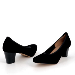escarpins décolletés Qootum en cuir daim noir