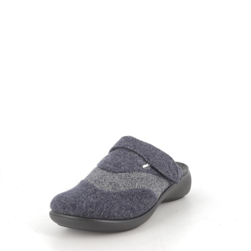 chaussons Westland bleu marine avec détails argentés