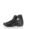 montantes sans lacets en cuir noir d'Artika