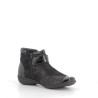 montantes sans lacets en cuir noir d'Artika
