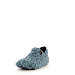 chaussons Verbenas en moumoutte bleu turquoise