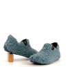 chaussons Verbenas en moumoutte bleu turquoise