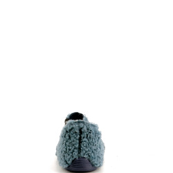 chaussons Verbenas en moumoutte bleu turquoise