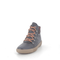 baskets montantes Pedro Torres en cuir bleu marine