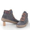baskets montantes Pedro Torres en cuir bleu marine