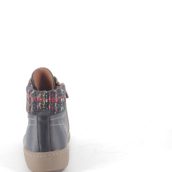 baskets montantes Pedro Torres en cuir bleu marine