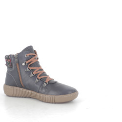 baskets montantes Pedro Torres en cuir bleu marine
