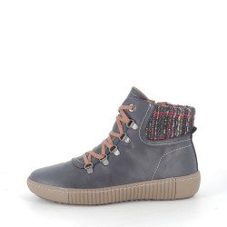baskets montantes Pedro Torres en cuir bleu marine