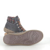 baskets montantes Pedro Torres en cuir bleu marine