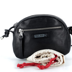 sac à main en cuir noir Pikolinos