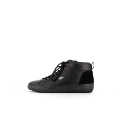 Basket montante noir en cuir