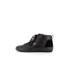 Basket montante noir en cuir