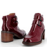 Bottine Rouge en Cuir Vernis Mamzelle Ramade naplak bordeau