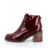Bottine Rouge en Cuir Vernis Mamzelle Ramade naplak bordeau