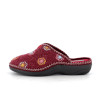 Chaussons Rouges à Motifs de Fleurs Femme Semelflex
