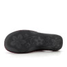 Chaussons Rouges à Motifs de Fleurs Femme Semelflex