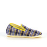 Chausson hiver fermé jaune et bleu fabriqué en France - Anjou-chaussures