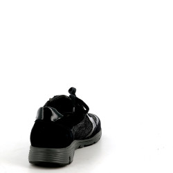 Basket basse en cuir bleu marine Mephisto