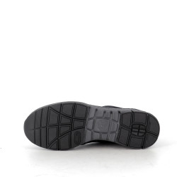 Basket basse en cuir bleu marine Mephisto