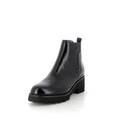 Bottines en cuir noir