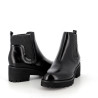Bottines en cuir noir