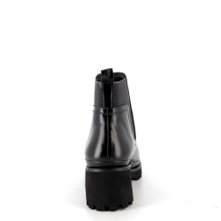 Bottines en cuir noir