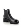 Bottines en cuir noir